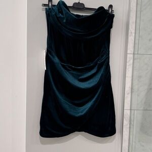 Bardot forest green velour dress, sz 6